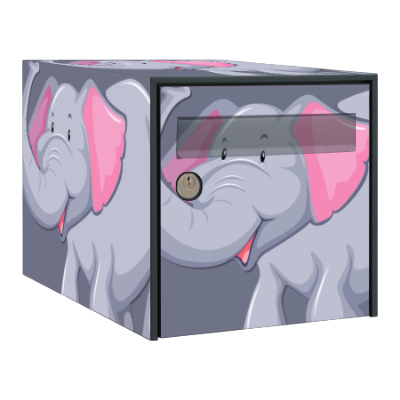 Stickers boîte aux lettres Elephant - Ma Belle Boîte