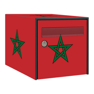 Stickers boîte aux lettres Drapeau Maroc