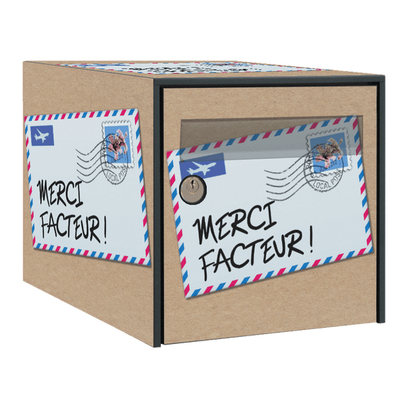 Stickers boîte aux lettres Merci Facteur