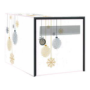 Autocollant éphémère Boules de Noël pour boîte aux lettres