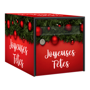 Autocollant éphémère Guirlande Sapin de Noël pour boîte aux lettres