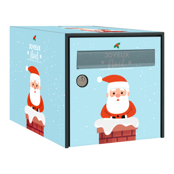 Autocollant éphémère Père Noël 3 pour boîte aux lettres - Ma Belle Boîte