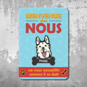 Plaque de porte Plexiglas Bienvenue 4
