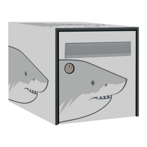 Stickers boîte aux lettres Requin 2